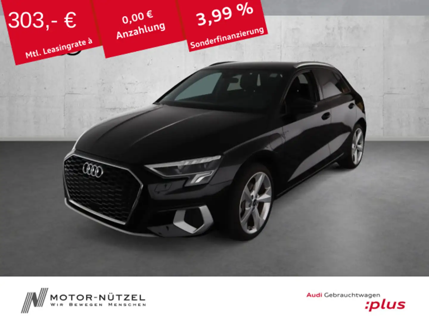 Audi A3 40 TFSI e S-TR ADVANCED LED+NAV+PDC Schwarz - 1