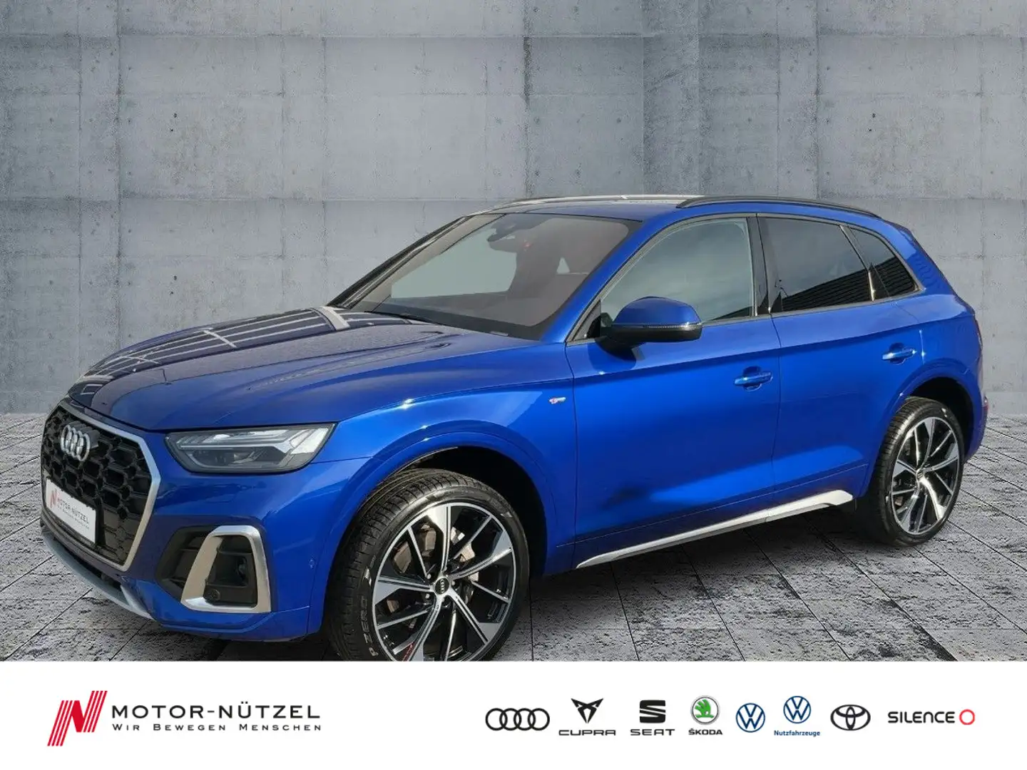 Audi Q5 40 TFSI QU S-TR S-LINE MATRIX+NAVI+AHK+GRA+VC Blau - 1