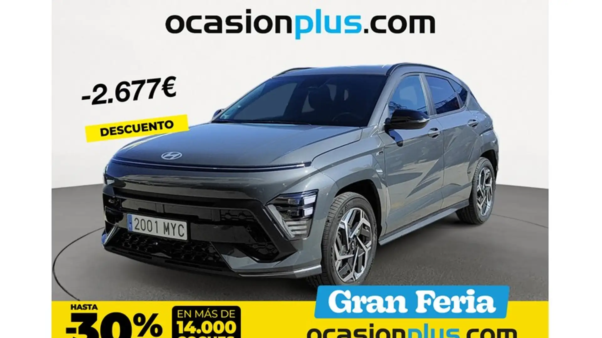Hyundai KONA HEV 1.6 GDI Nline DT Gris - 1
