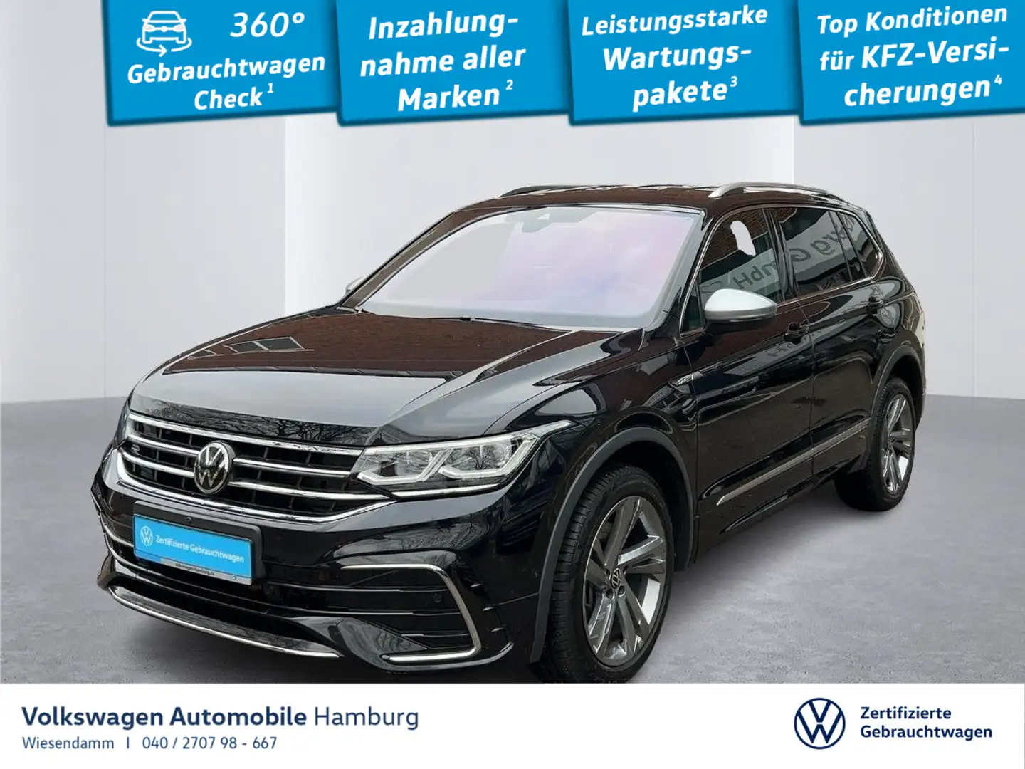 Volkswagen Tiguan Allspace 2.0 TSI DSG R-Line 4M Kamera Schwarz - 1