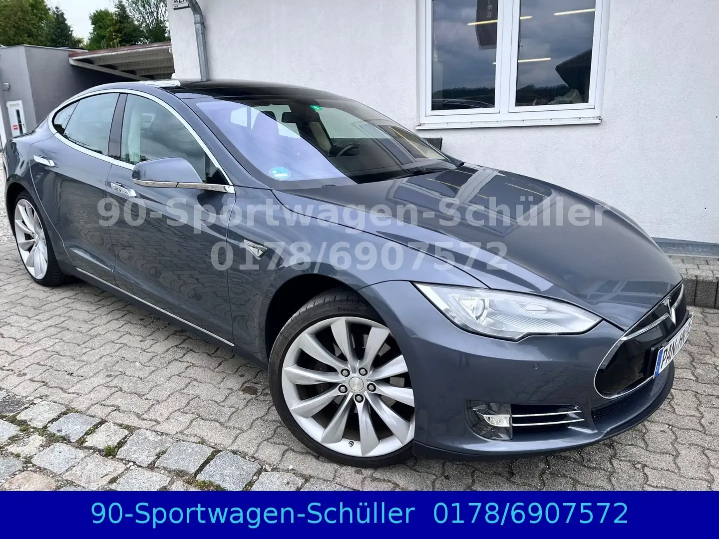 Tesla Model S P85 *FREECHARGER*TAUSCH MÖGLICH* Grau - 1