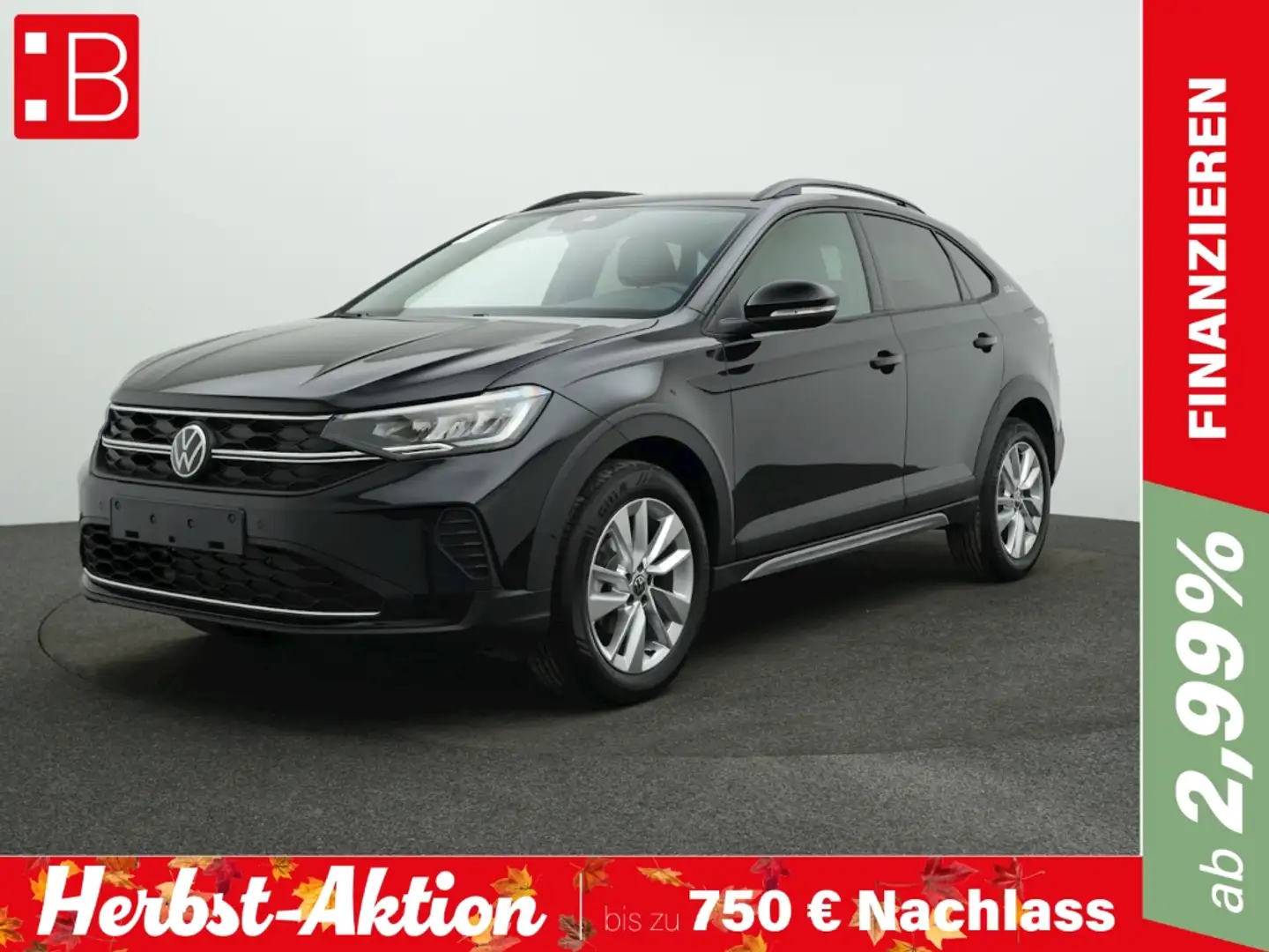 Volkswagen Taigo 1.0 TSI Goal 5-J-GAR AHK KAMERA NAVI LED ACC Schwarz - 1