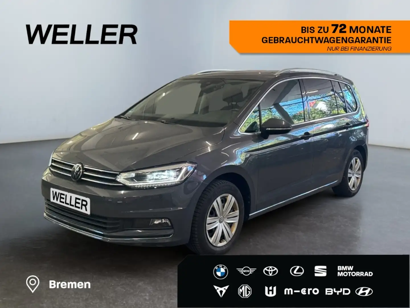Volkswagen Touran 1.5 TSI ACT DSG Highline *LED*AHK*Pano*CAM* Grau - 1