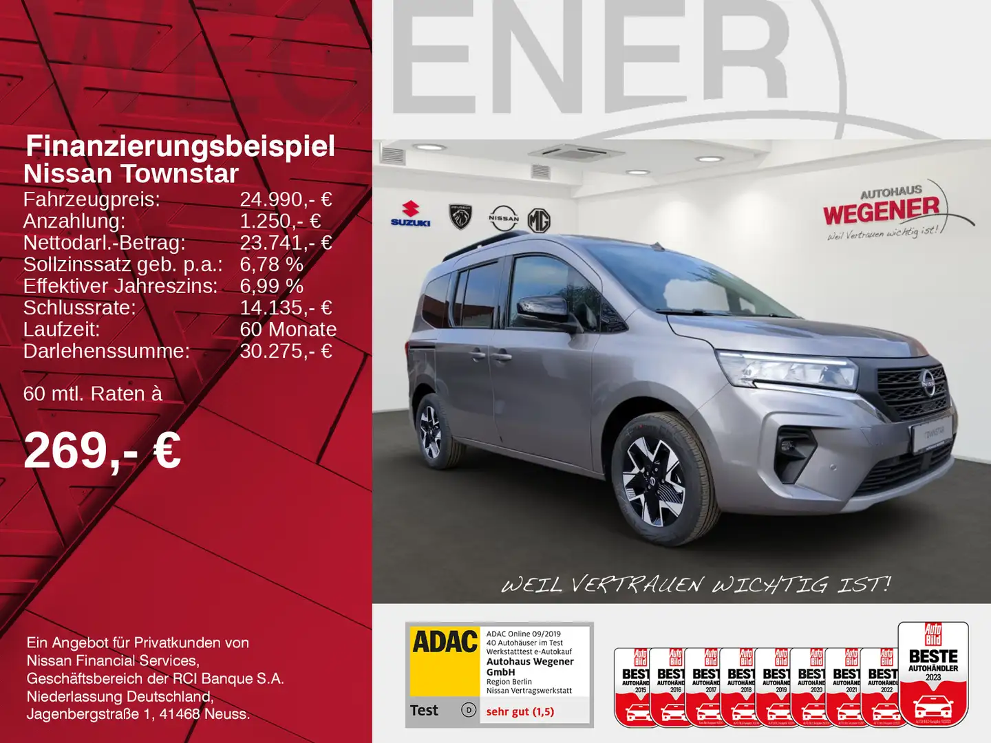 Nissan Townstar TOWNSTAR N-CONNECTA AT 2ST NAVI DESIGN Grijs - 2
