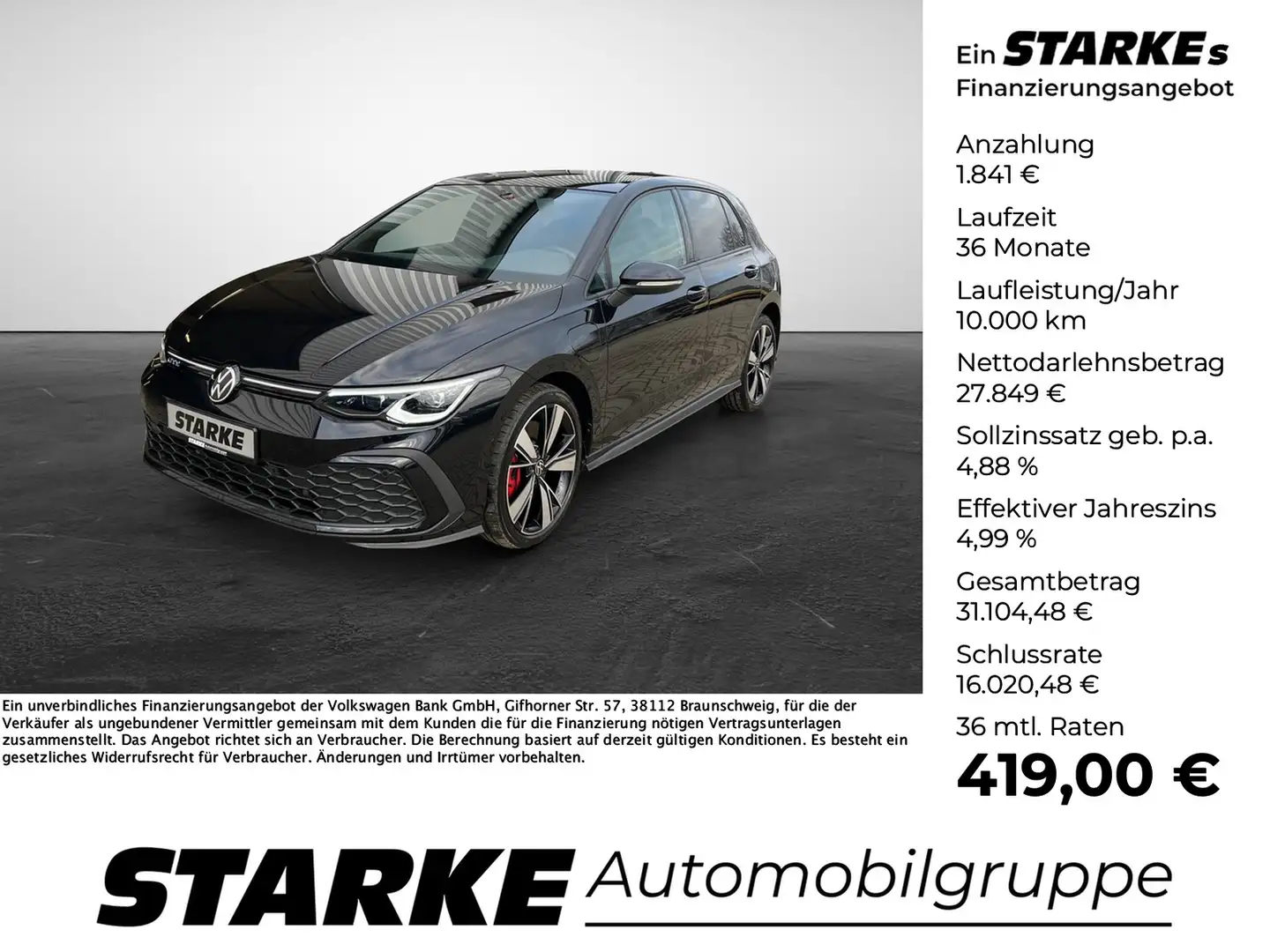 Volkswagen Golf GTE 1.4 TSI DSG eHybrid Schwarz - 1