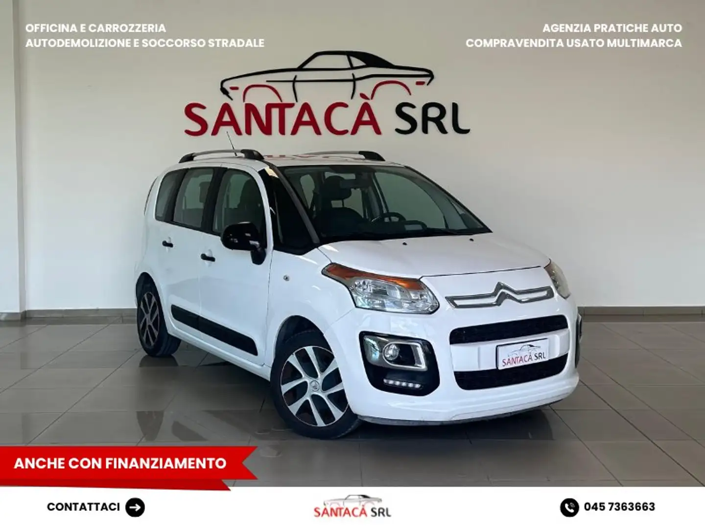 Citroen C3 C3 Picasso Picasso 1.2 puretech Exclusive 110 CV Bianco - 1