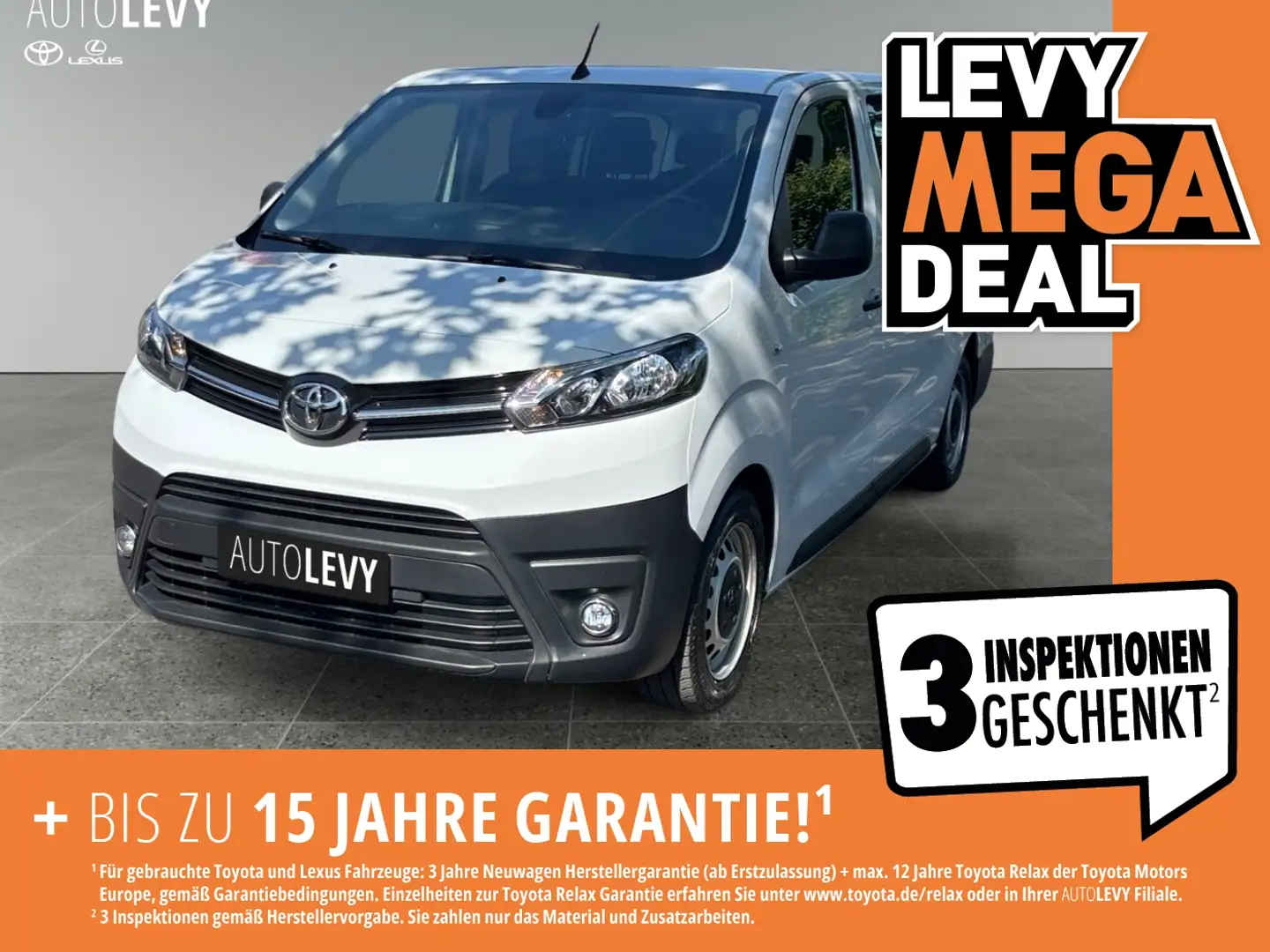 Toyota Proace 2.0 D-4D L2 9-SITZE *NAVI*TEMP*PDC* Wit - 1