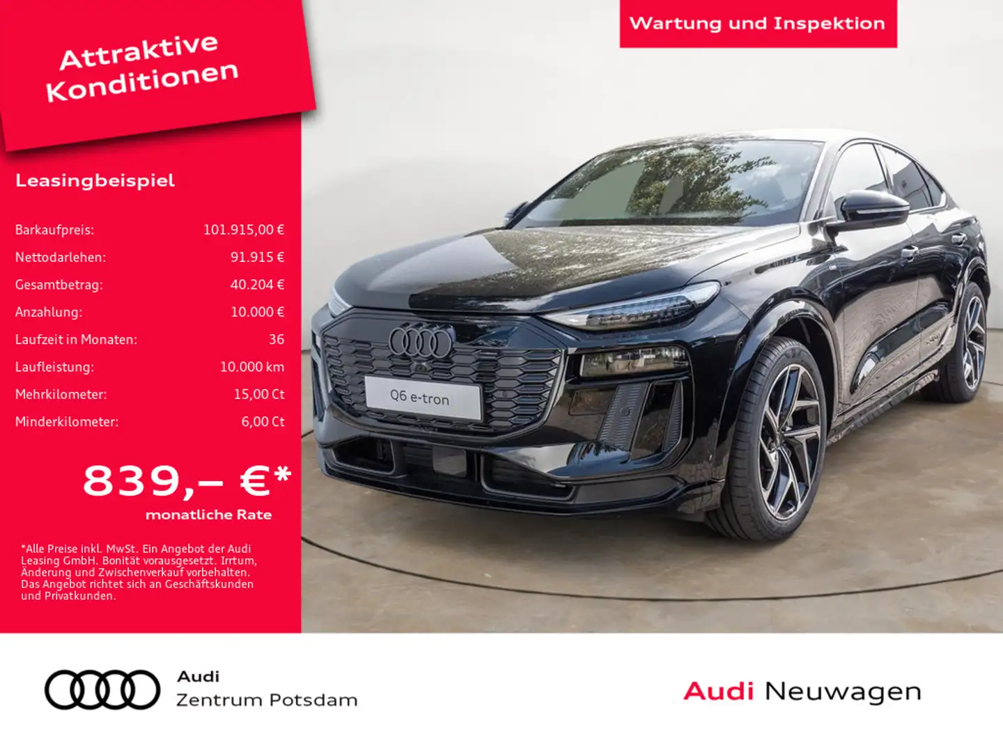 Audi Q6 Sportback e-tron quattro HUD B&O PANO 360° Schwarz - 1