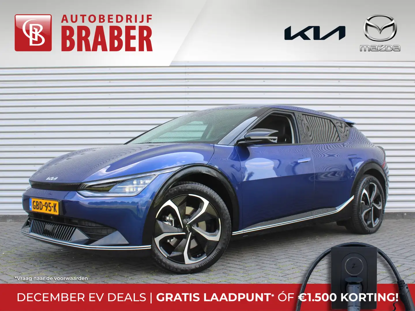 Kia EV6 Edition Advanced 77.4 kWh | Stuur-/stoelverwarming Bleu - 1