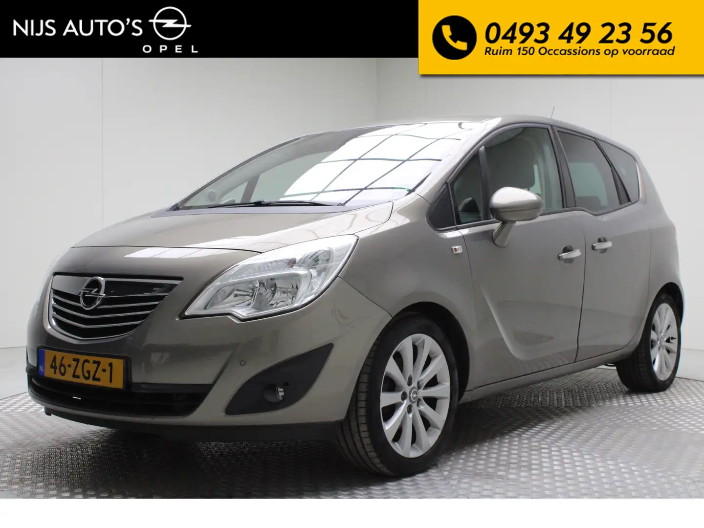Opel Meriva 1.4 Cosmo | trekhaak | climate control | pdc v/a | Bruin - 1
