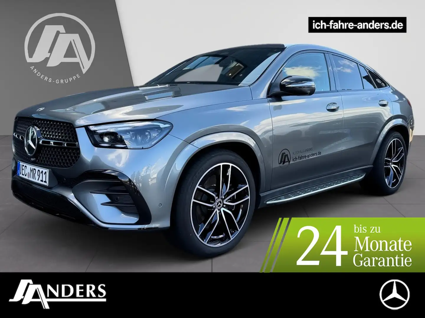 Mercedes-Benz GLE 450 d 4M Coupé +AMG+SHZ+Pano+Burmester+AHK Grau - 1