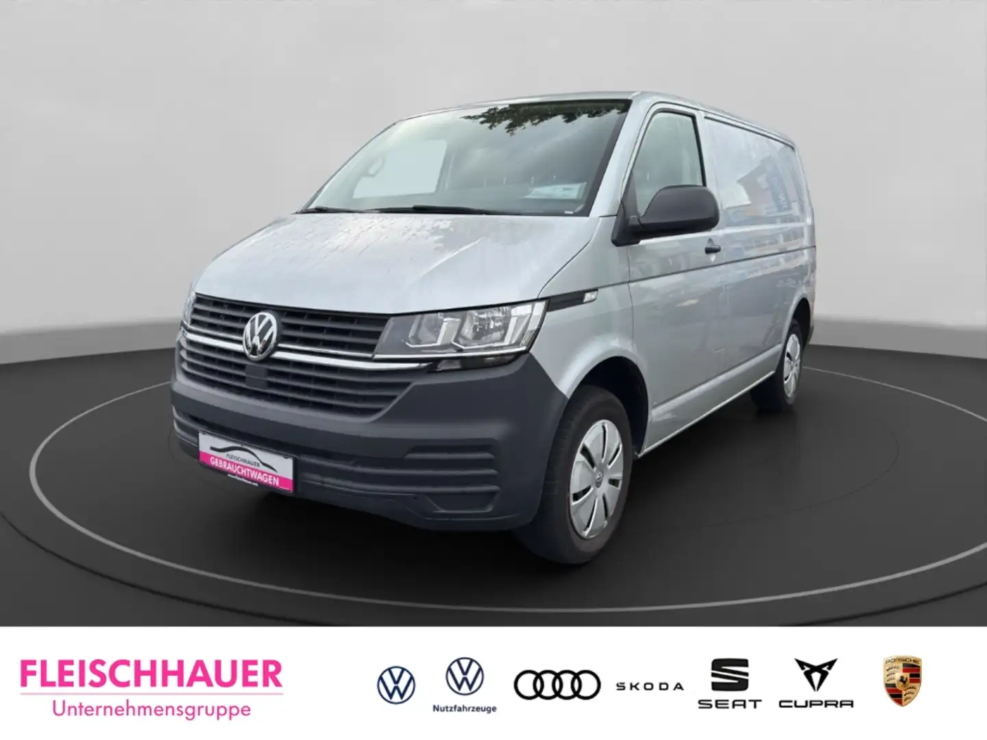 Volkswagen T6.1 Transporter Kasten 2.0 TDI AHK+PDC+Klima+Flügel Silber - 1