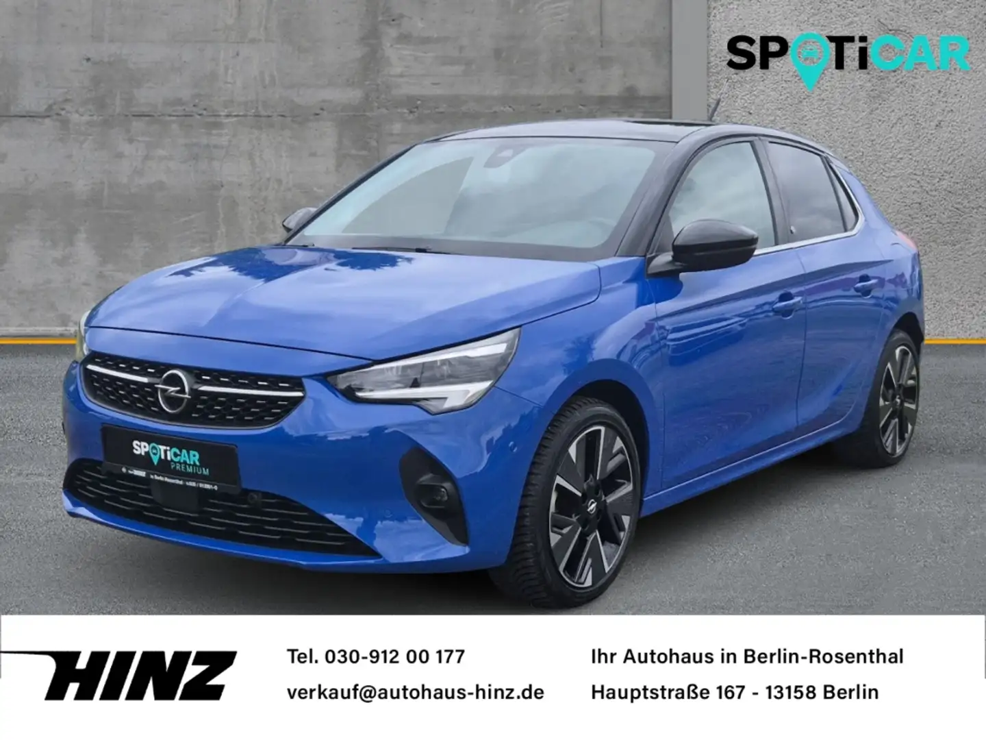 Opel Corsa-e Edition, Panoramadach,Navi,Kamera,TWW, Blau - 1