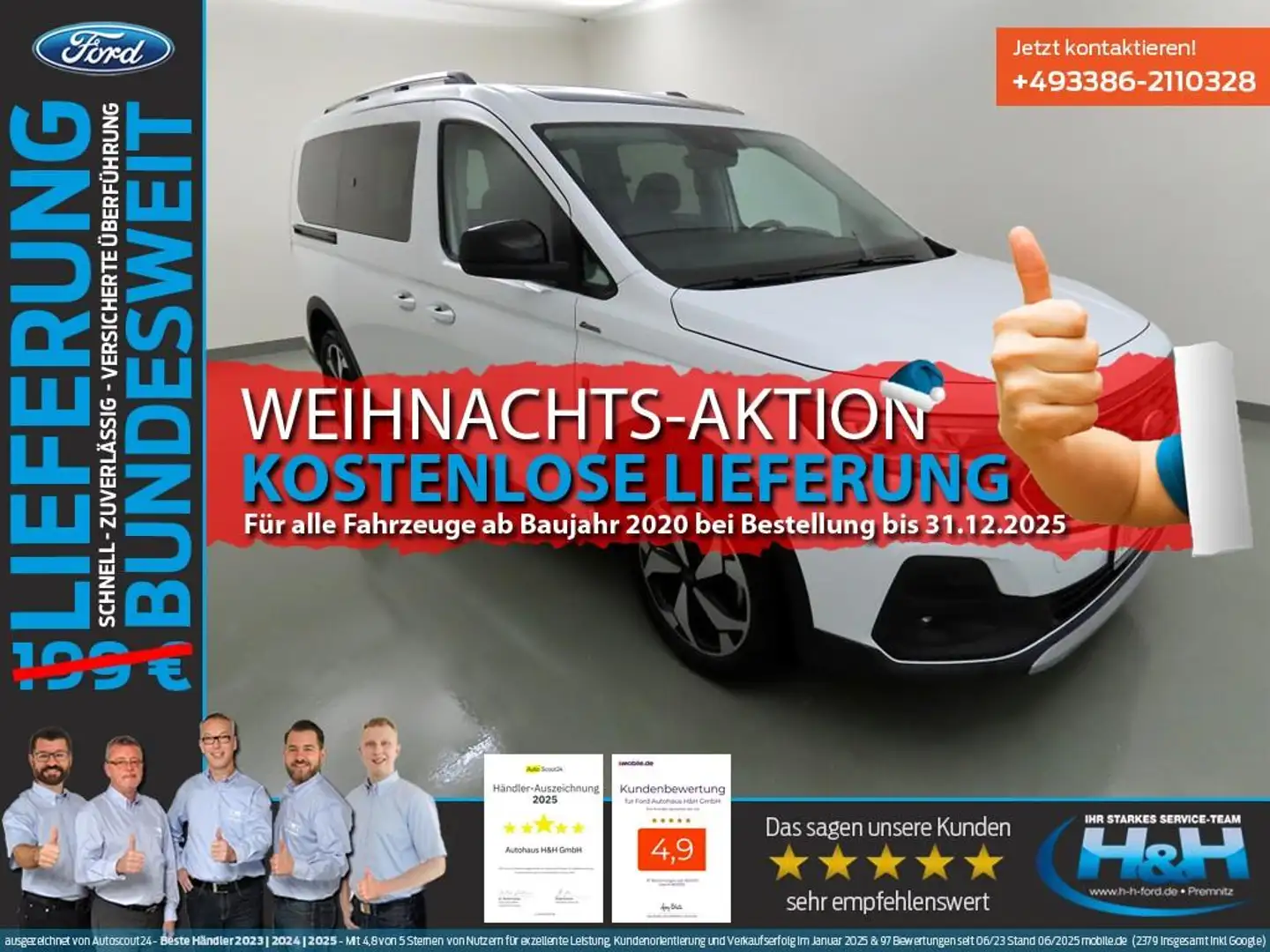 Ford Grand Tourneo Connect 2.0EcoBlue Active Pano+AHK Alb - 1