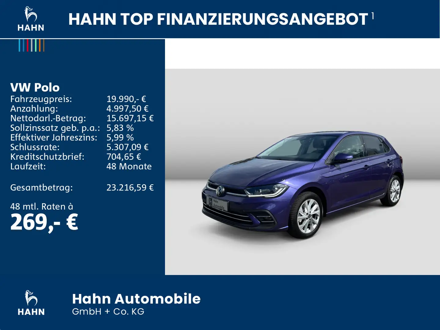 Volkswagen Polo 1.0TSI Style DSG IQ.DRIVE LED Navi Sitzh PD Violett - 2