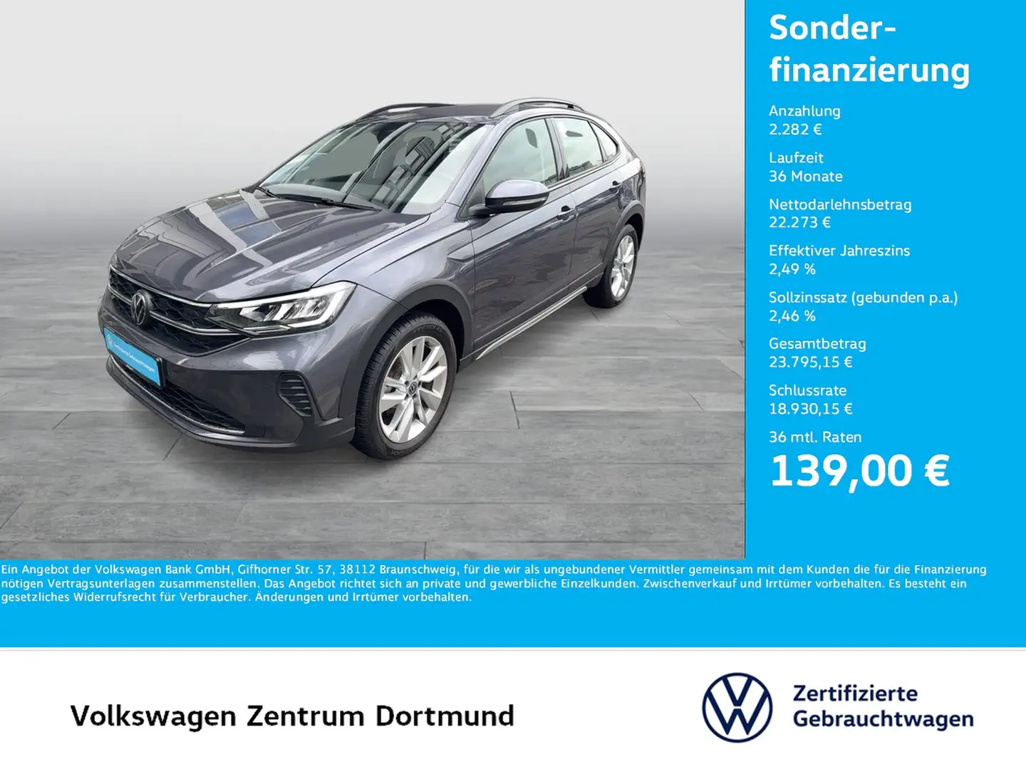 Volkswagen Taigo 1.5 LIFE LM17 NAVI CARPLAY SITZHEIZUNG LED Gris - 1