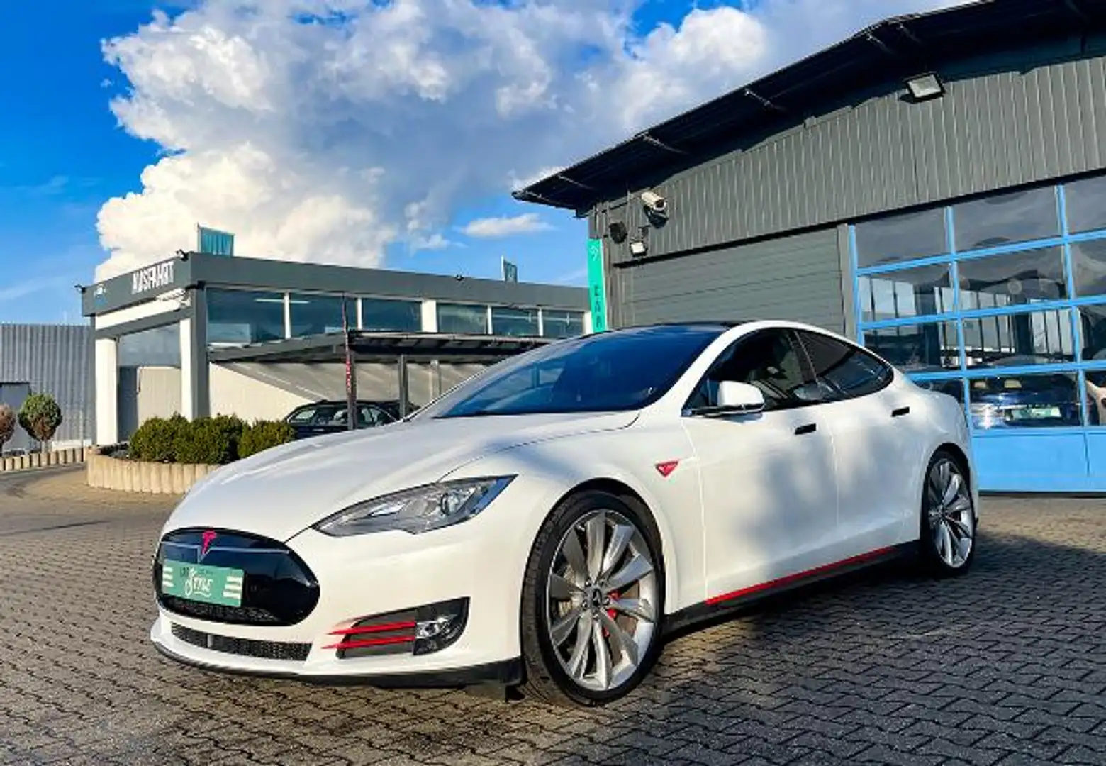 Tesla Model S P85D Supercharger free SuC free Autopilot 21" Weiß - 1