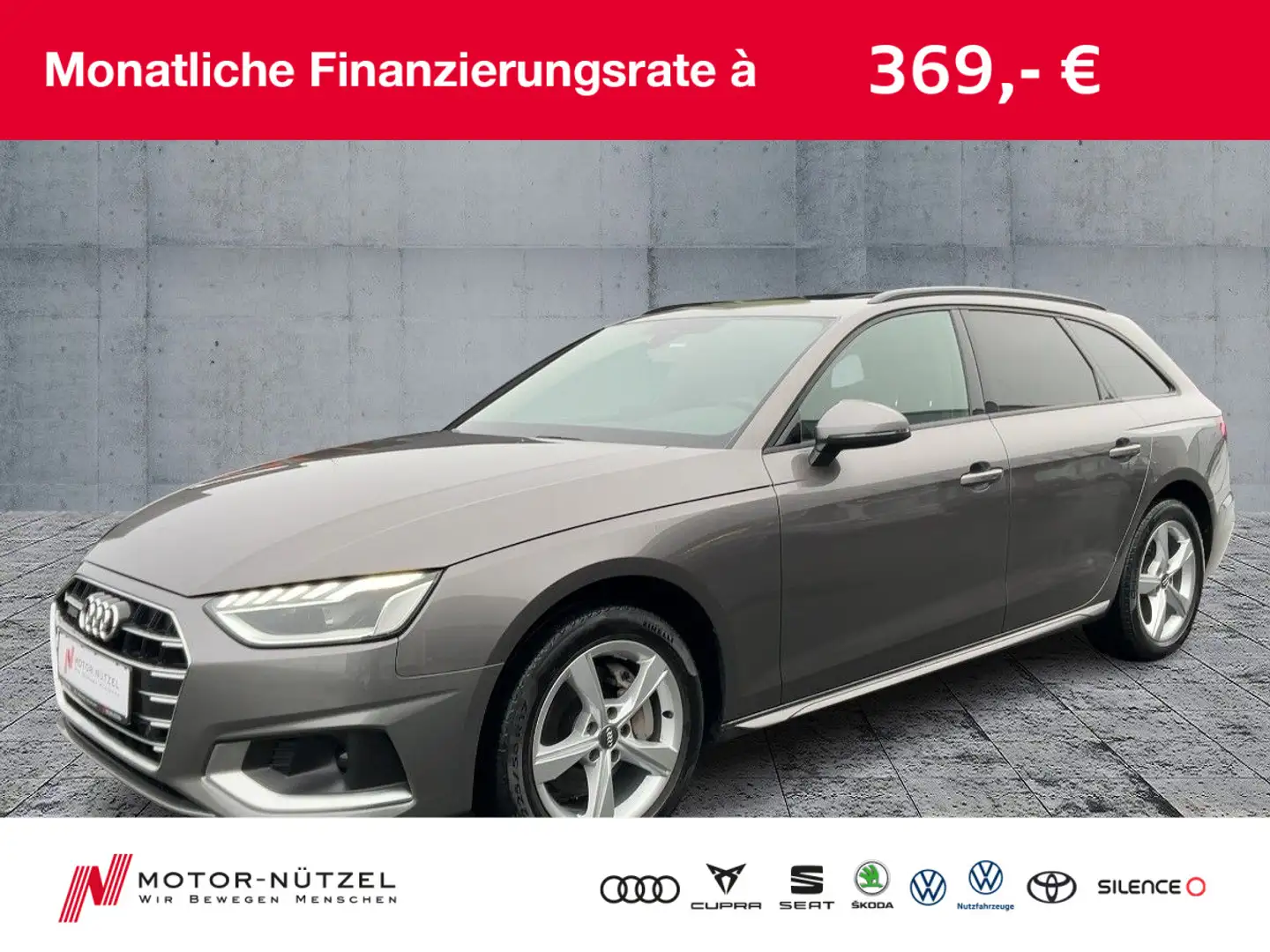 Audi A4 40 TFSI QU ADVANCED LED+NAVI+PDC+PANO Gris - 1