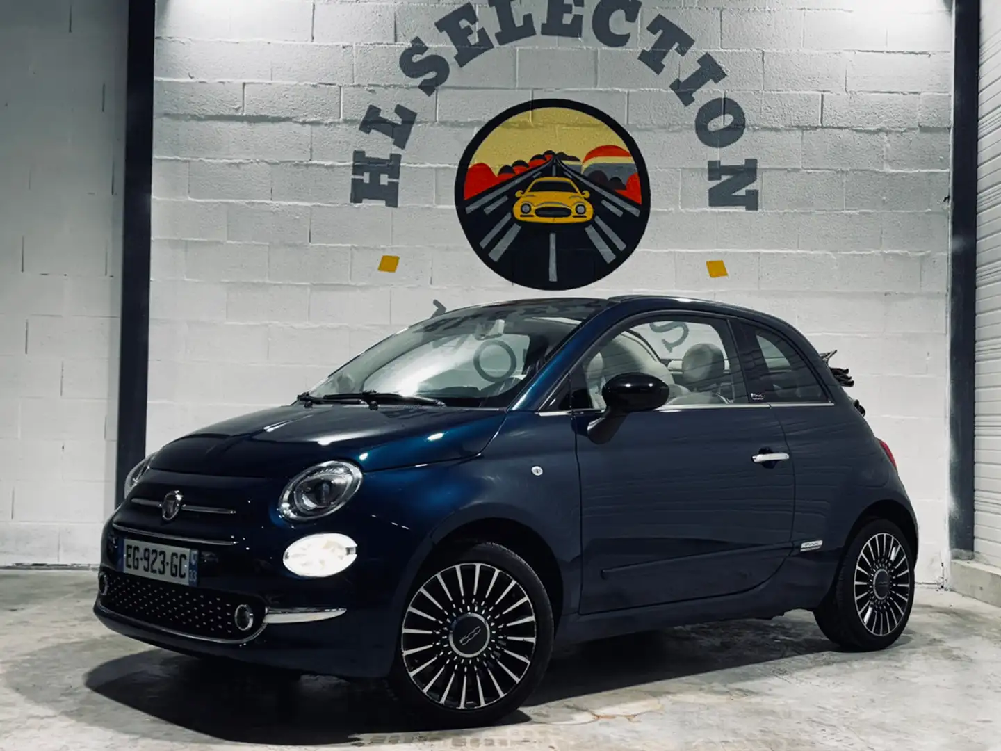 Fiat 500C 1.2 69CV CLUB CUIR / CARPLAY / DISTRI ET VIDANGE N Синій - 1