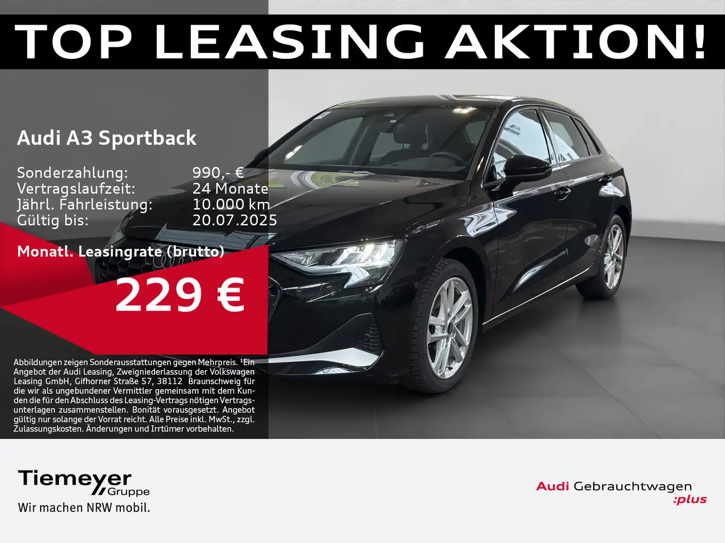 Audi A3 35 TDI ADVANCED ACC SONOS HuD NAVI+ Schwarz - 1