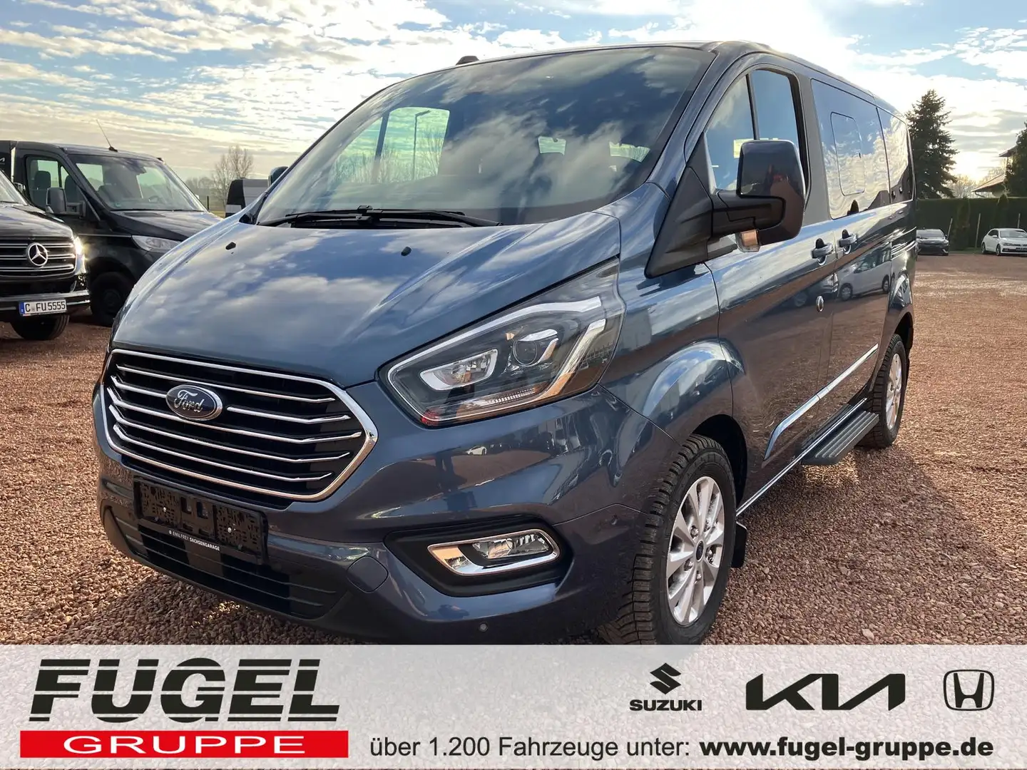 Ford Tourneo Custom 2.0 TDCi 320 L1 Tourneo 9S|AHK|Klima|Navi|SHZ Blau - 1