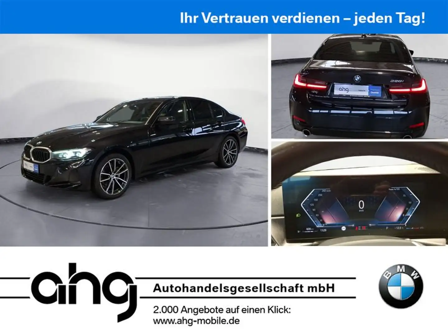 BMW 320 i Komfortzugang LED Navi Zwart - 1