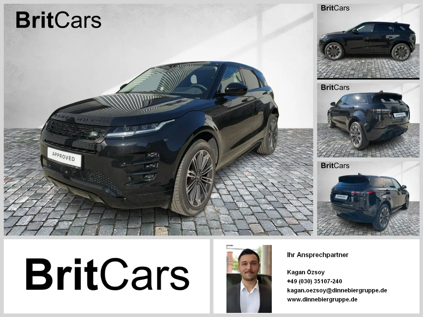 Land Rover Range Rover Evoque P270e Dynamic HSE 360-CAM ACC Noir - 1