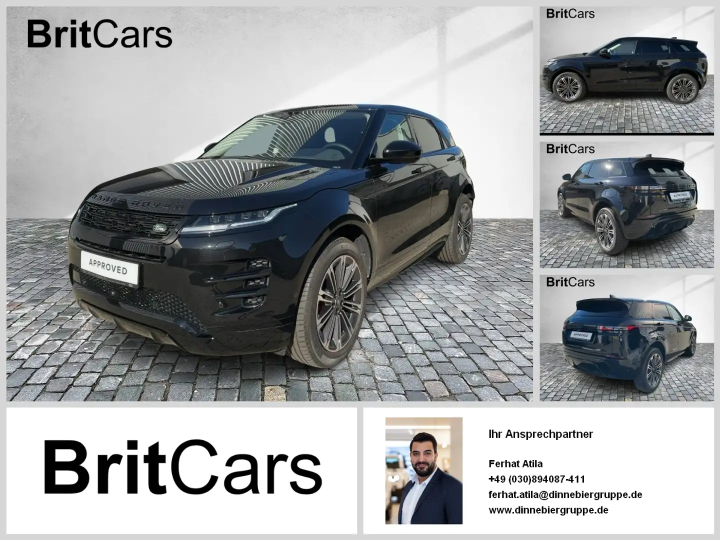 Land Rover Range Rover Evoque P270e Dynamic HSE 360-CAM ACC Noir - 1