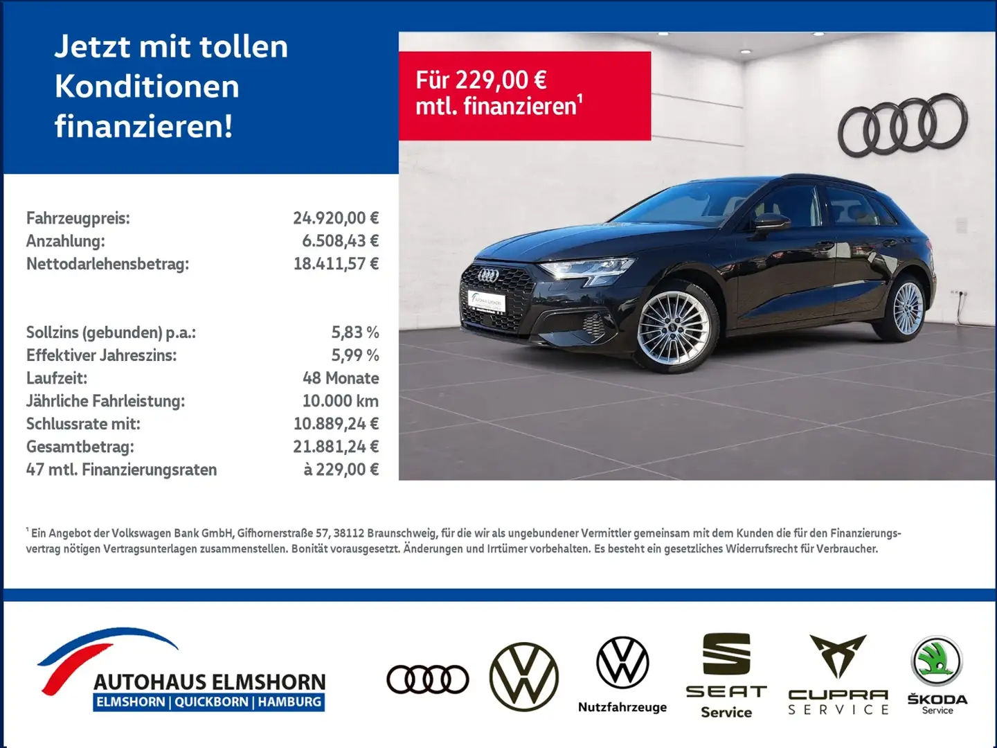Audi A3 Sportback advanced 40 TFSIe S tronic NAV APP LEDE Schwarz - 1