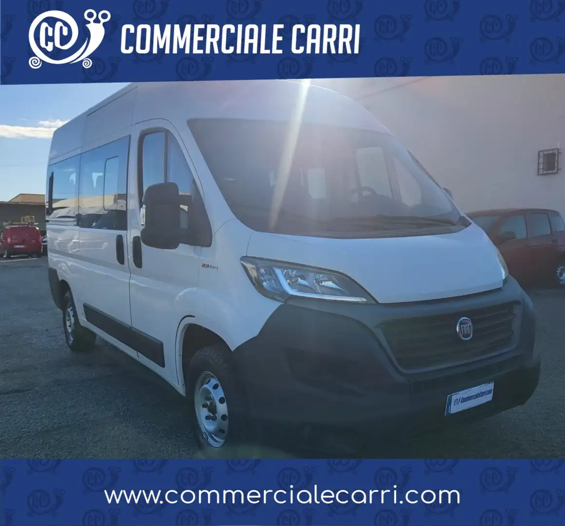 Fiat Ducato MH2 2.3 M-JET PASSO MEDIO PANORAMA 9POSTI AUTOVETT Bianco - 1