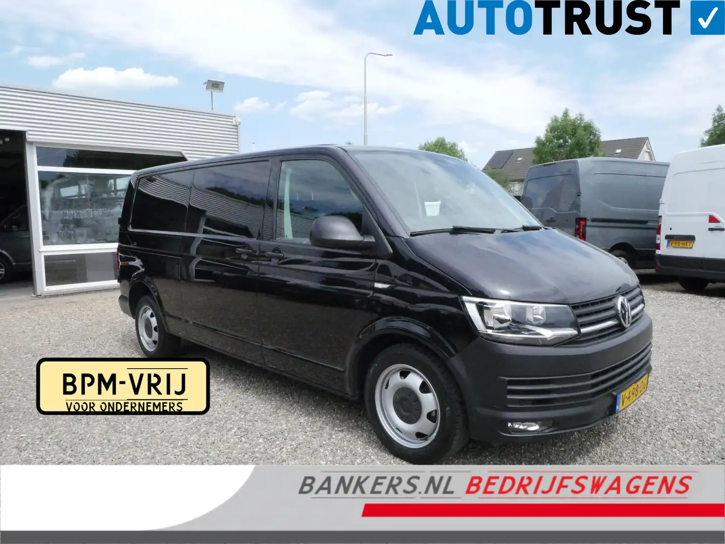 Volkswagen T6 Transporter 2.0 TDI 204PK, L2H1, Airco Zwart - 1
