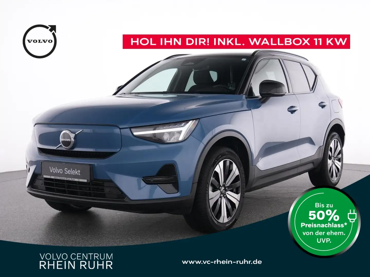Volvo XC40 PURE ELECTRIC PLUS MET+STANDHZ+KAMERA+LM 19 Blau - 1