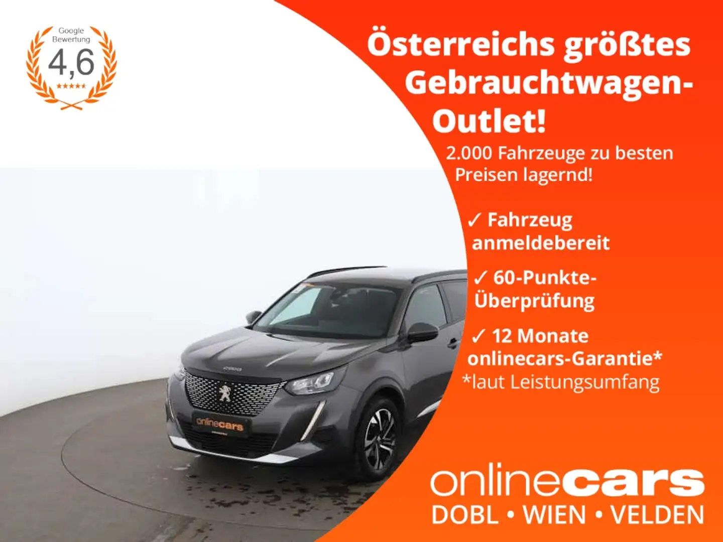 Peugeot 2008 1.2 PureTech 100 Allure LED LEDER NAVI PDC Gris - 1