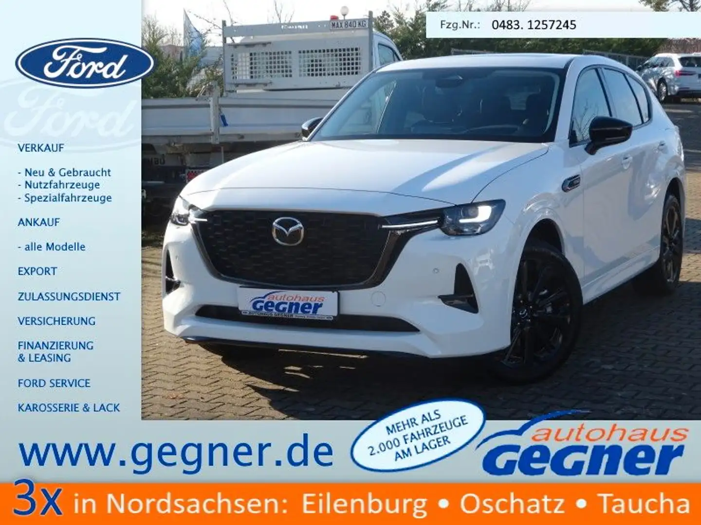 Mazda CX-60 Hybrid 327PS Aut. AWD Homura Pano Weiß - 1