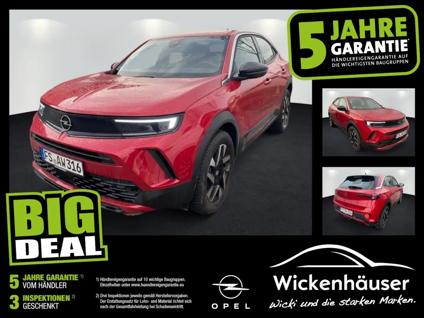 Opel Mokka 1.2 Turbo Elegance FLA LM KAM LED W-Paket Rot - 1
