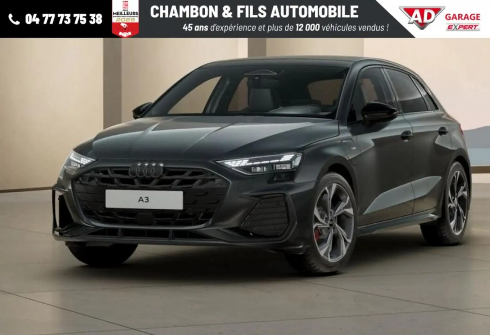 Audi A3 TFSI e Hybride rechargeable 272 S tronic 6 S line Gris - 1