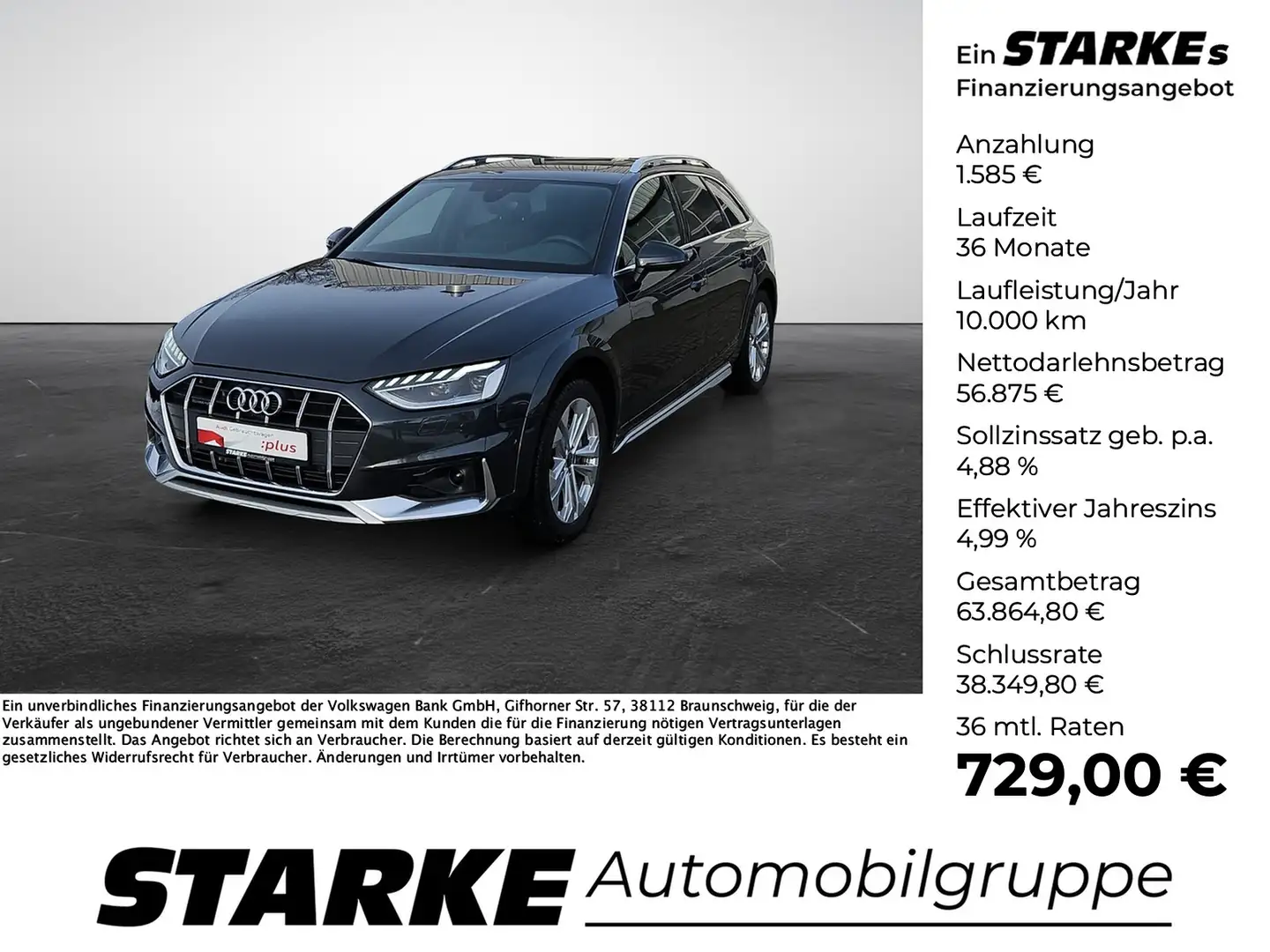 Audi A4 allroad 40 TDI S tronic quattro AHK B&O Matrix Pano Nav... Grau - 1