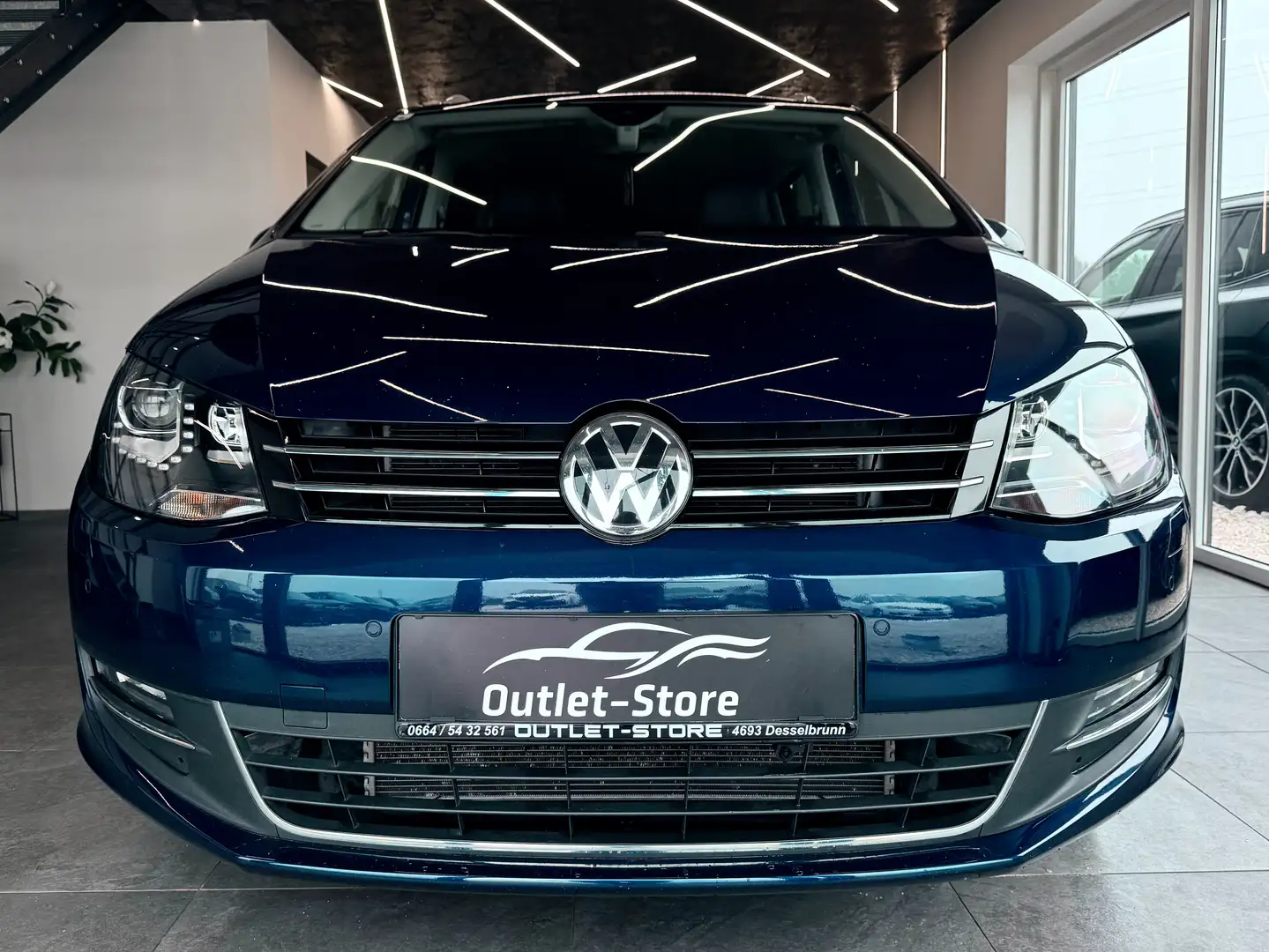 Volkswagen Sharan Highline 4Motion DSG*7Sitzer*R-Kamera*Navi*MwSt.* Blau - 2