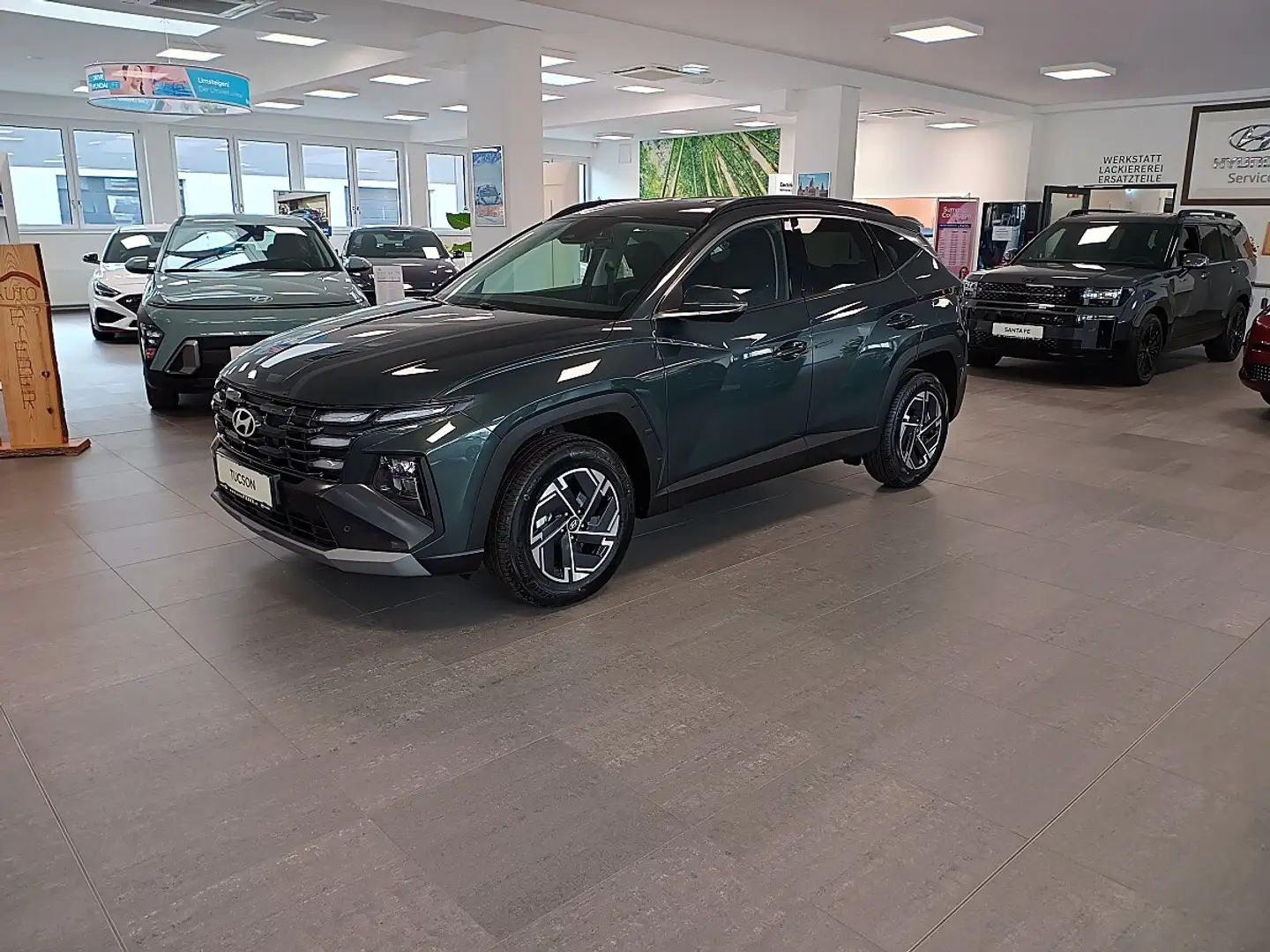 Hyundai TUCSON Tucson 1,6 T-GDI HEV 2WD Jubile *LED*Navi*Sitzh... Grün - 2