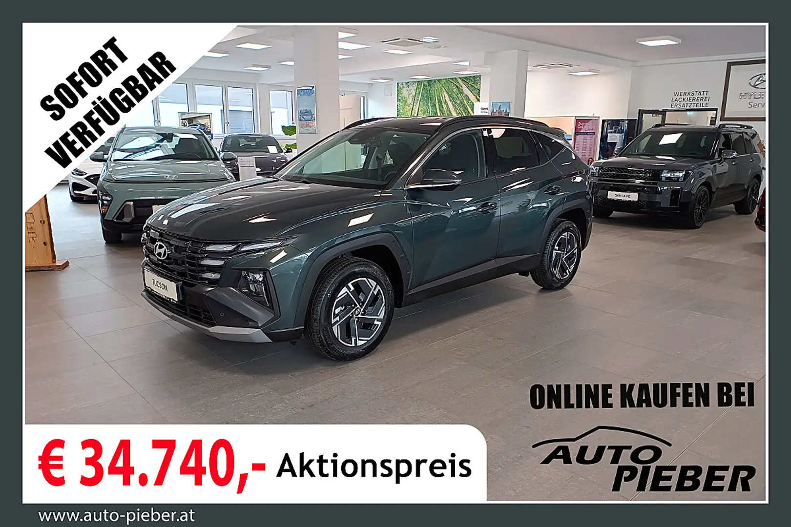 Hyundai TUCSON Tucson 1,6 T-GDI HEV 2WD Jubile *LED*Navi*Sitzh... Grün - 1