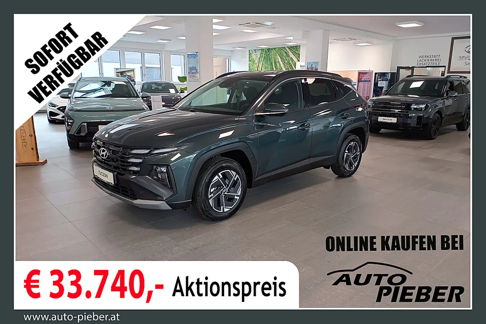 Hyundai TUCSON Tucson 1,6 T-GDI HEV 2WD Jubile *LED*Navi*Sitzh... Grün - 1