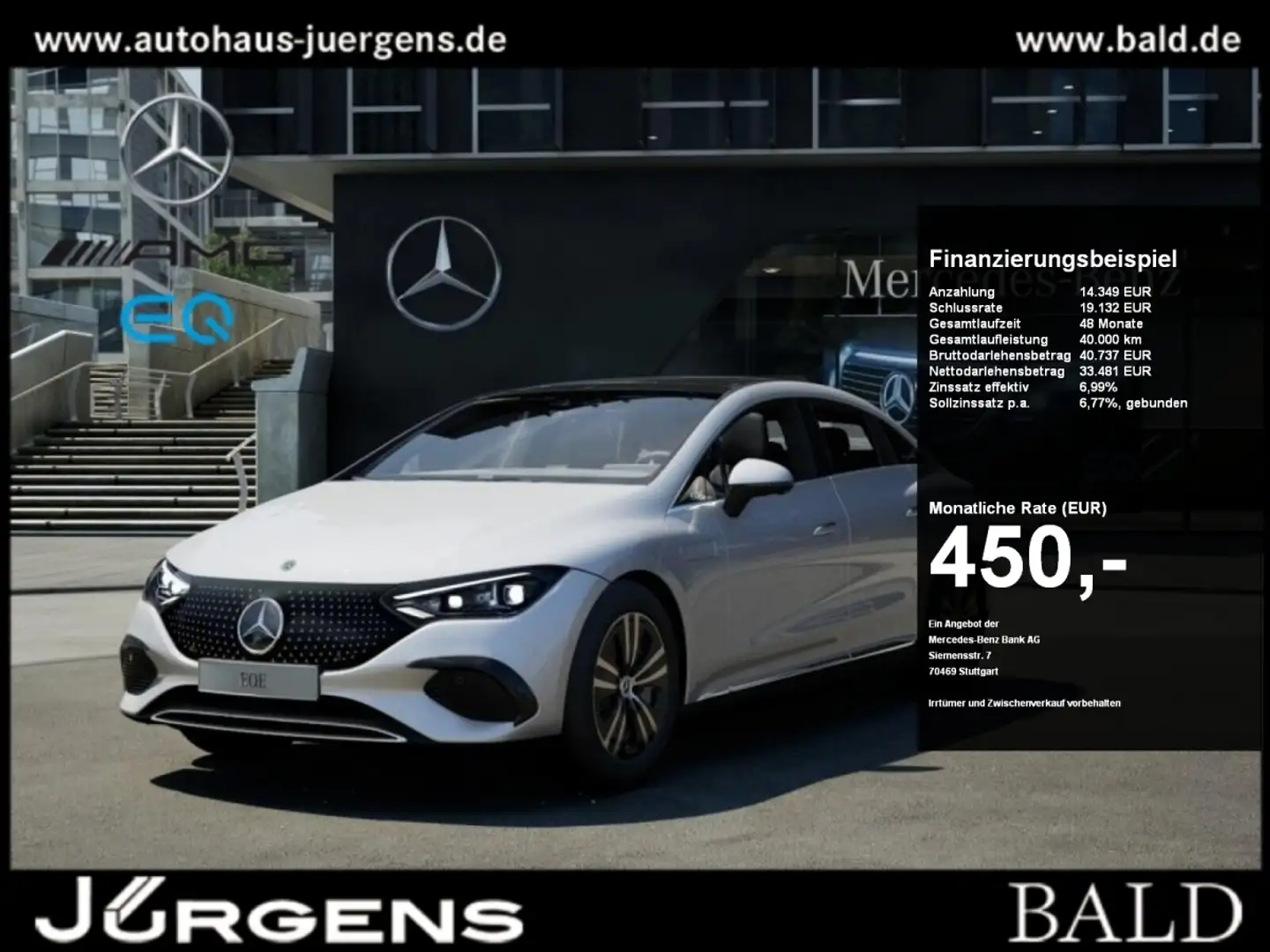 Mercedes-Benz EQE 350 ElectricArt/DIGITAL/360/Pano/Burm/Memo Plateado - 1