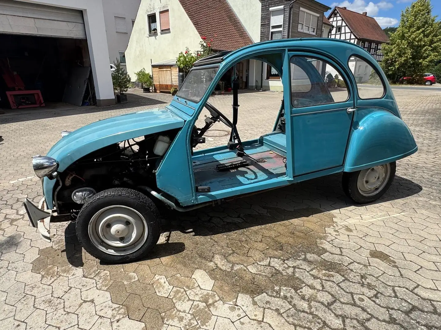 Citroen 2CV teilrestauriert inkl. fast alle Teile Bleu - 1