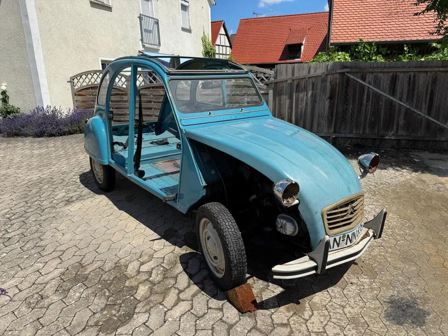Citroen 2CV teilrestauriert inkl. fast alle Teile Bleu - 2