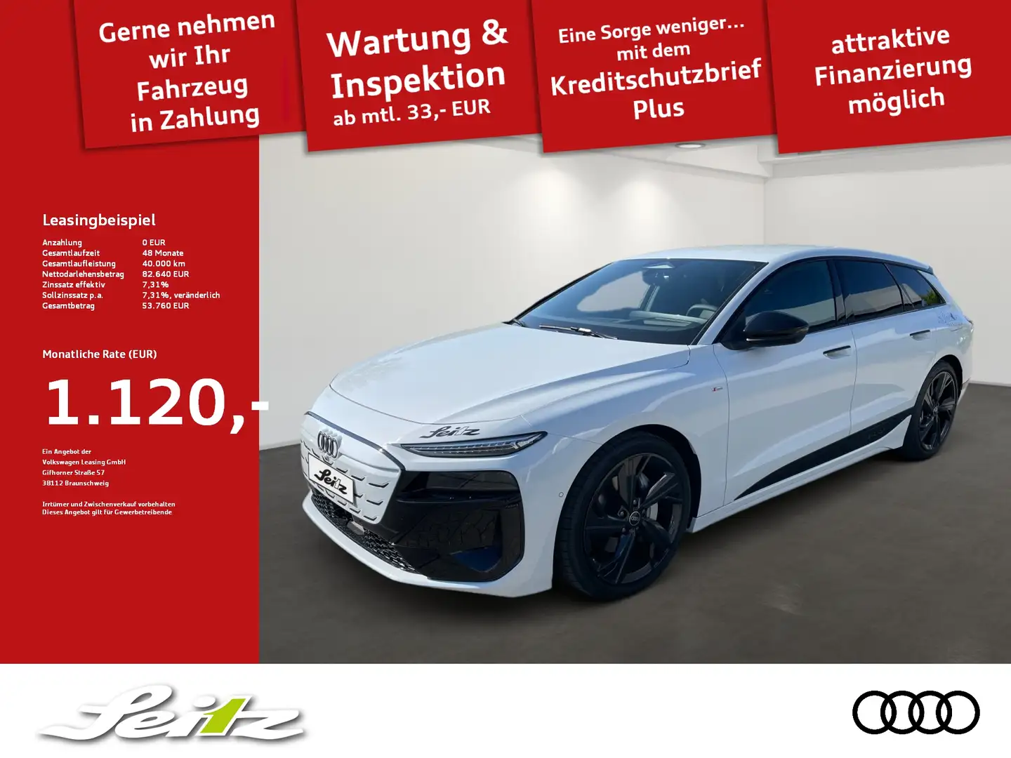 Audi A6 Avant e-tron quattro *AHK*HEAD-UP*B&O*MATRIX* Weiß - 1