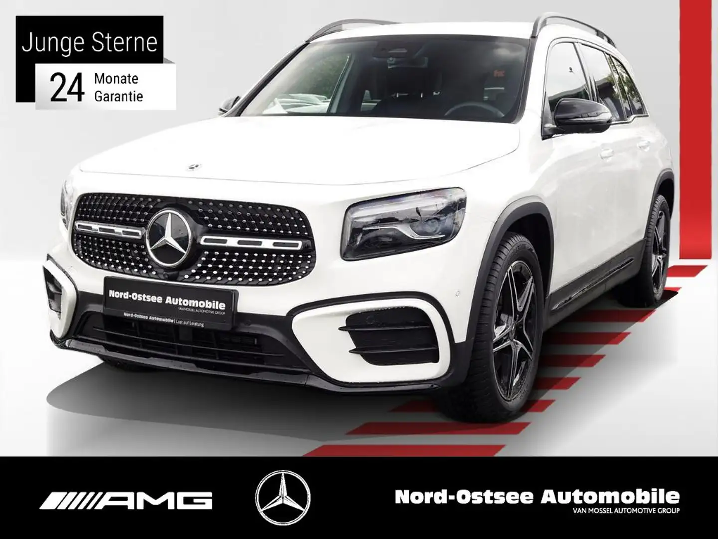 Mercedes-Benz GLB 200 AMG 360°KAM MULTIBEAM NAVI AHK SHZ Weiß - 1