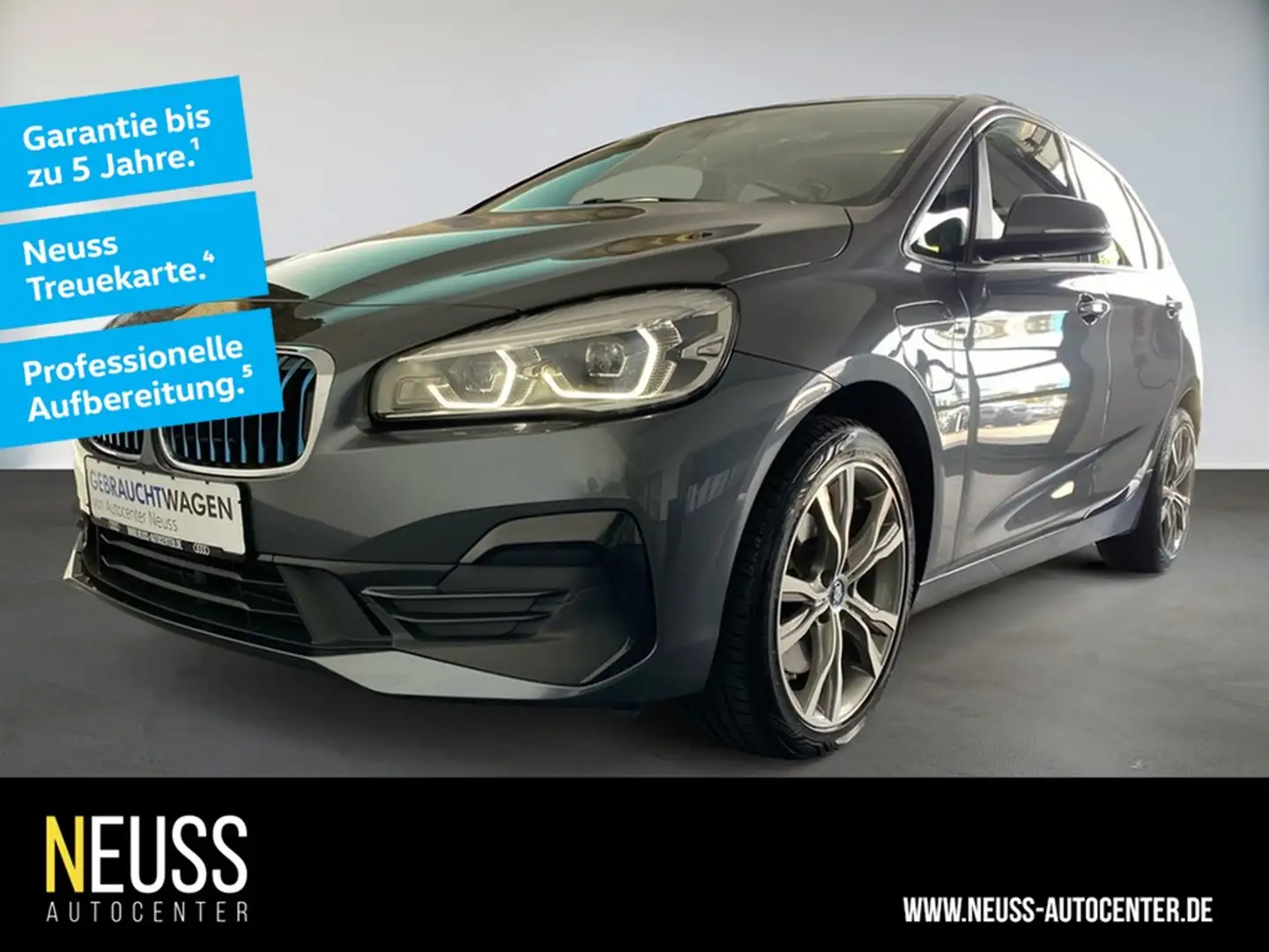 BMW 225 Active Tourer 225xe Sport Line NAVI+PDC+RFK+SHZ Grijs - 1