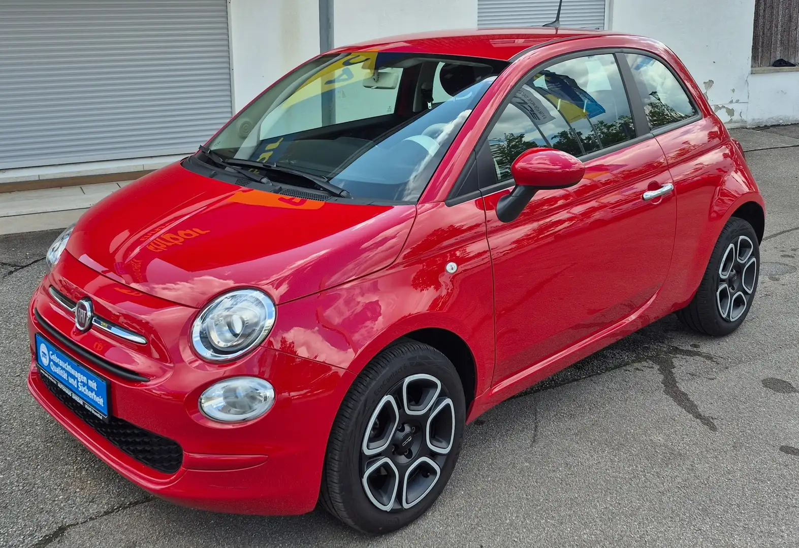 Fiat 500 Hybrid Club, CarPlay, Tempomat,, Klima, 1.-Hand Rouge - 2
