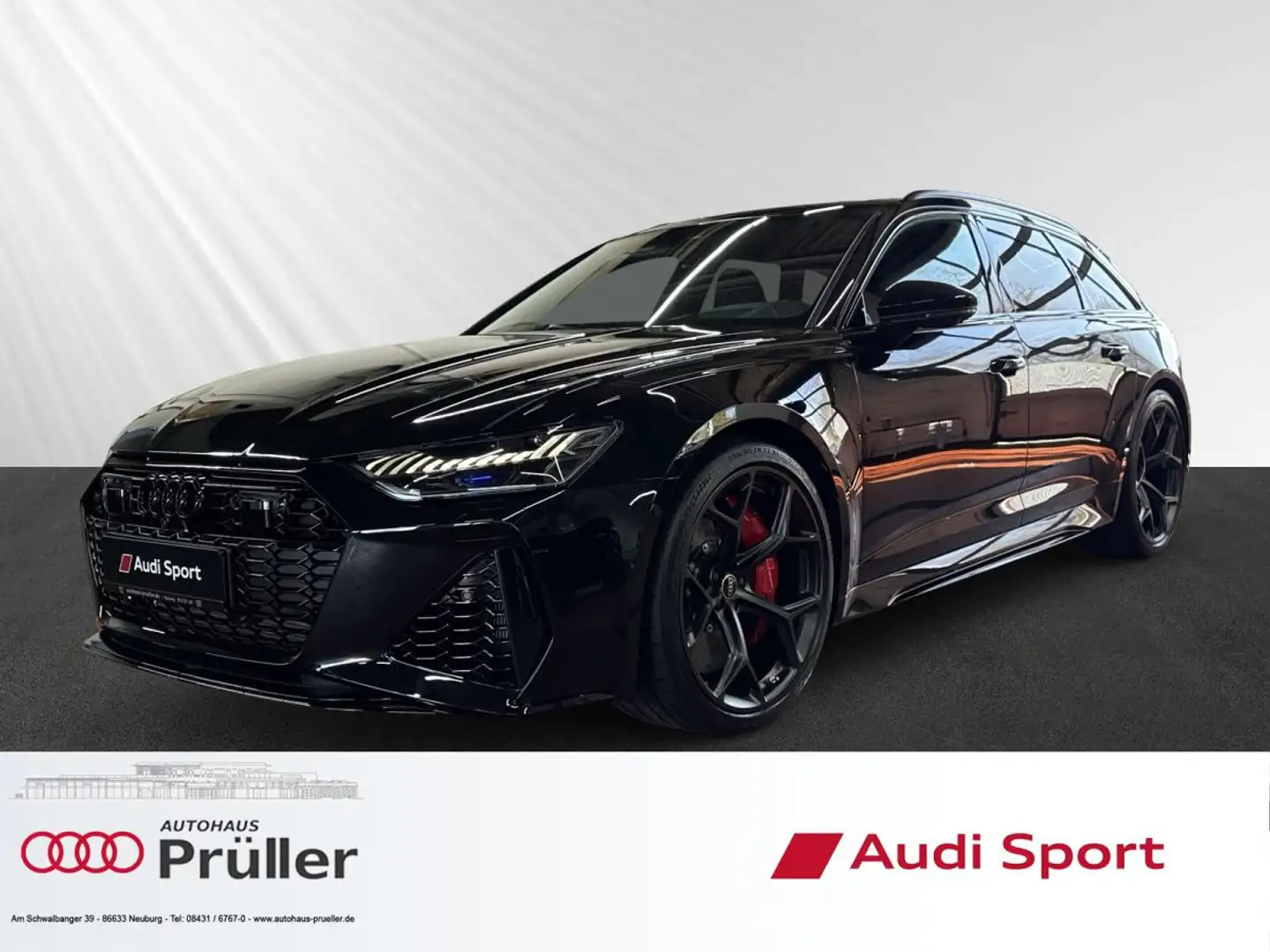 Audi RS6 Avant performance 360°+HuD+Keramik+Pano+Sthz Schwarz - 1