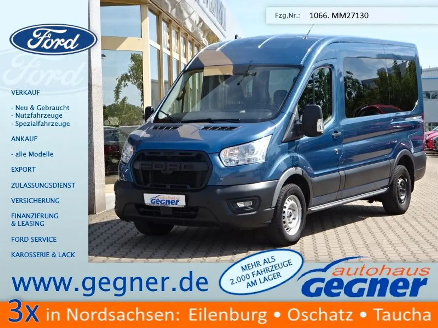Ford Transit Kombi 350 L2H2 170PS Autm. Trend AHK Blau - 1